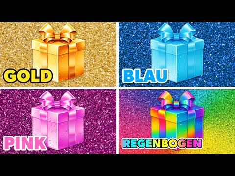 Wähle Dein Geschenk! 🎁 Wie viel Glück hast Du? 🌈💙🎀💛 Gold, Blau, Pink oder Regenbogen?