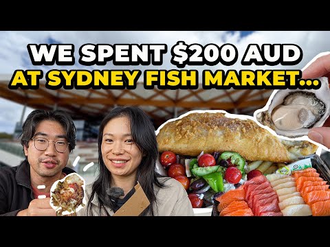 We Spent $210 at the NEW $830 million Sydney Fish Market! 👀💸 (Lobster Roll, Fish & Chips, Sashimi)