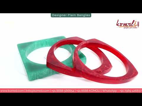 Komoli Printed Multi Color Custom Design Resin Layered Bangles Bracelets