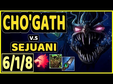 HY0G4 (CHO'GATH) vs SEJUANI - 6/1/8 KDA JUNGLE CHALLENGER GAMEPLAY - BR