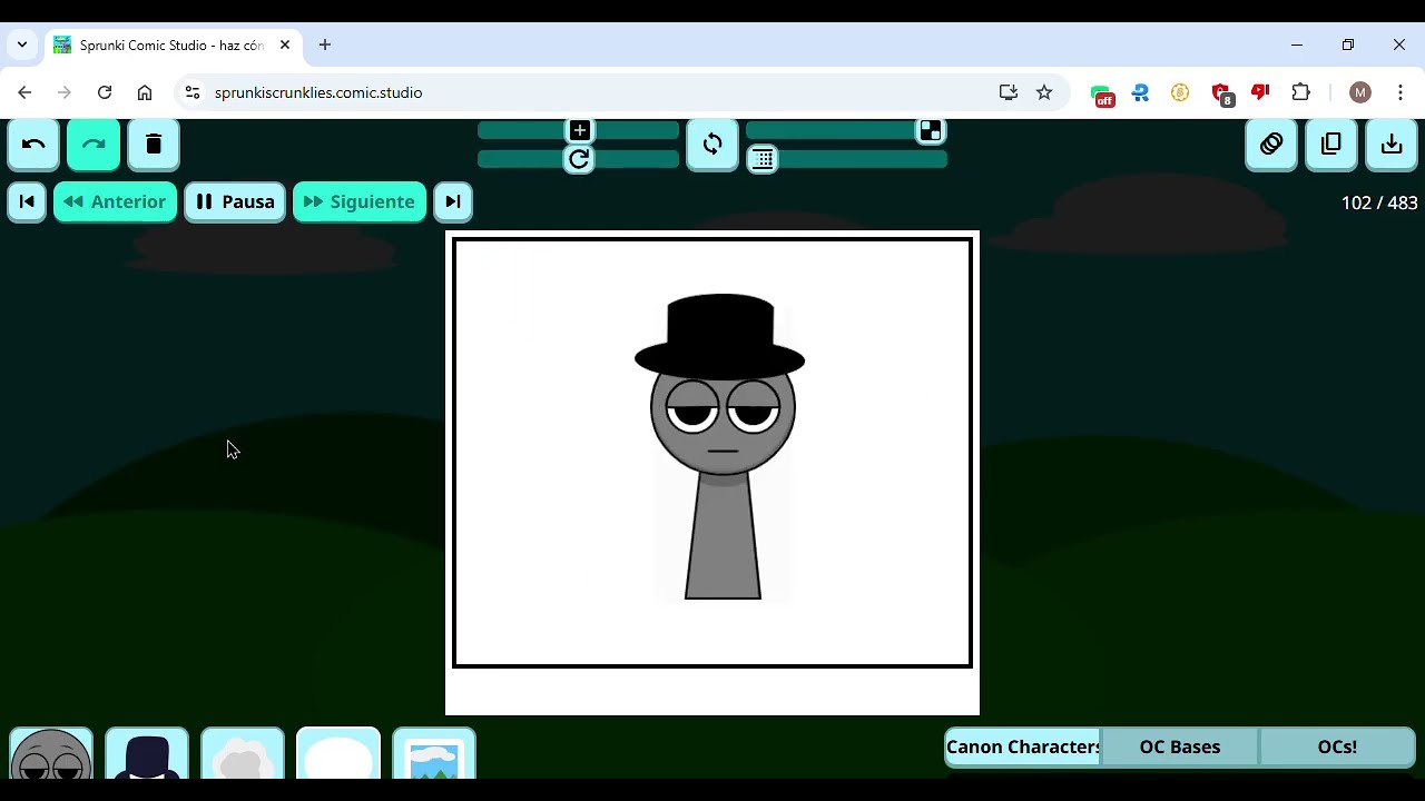 a random anim i made in sprunki comic studio