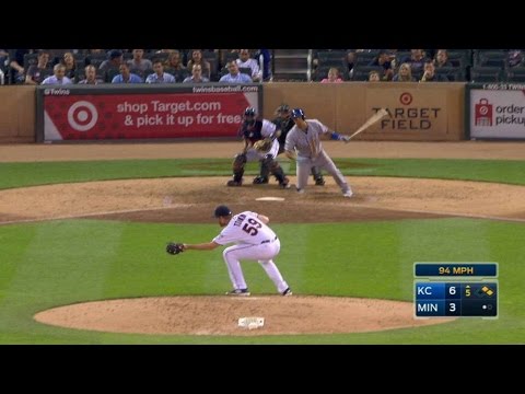 KC@MIN: Tonkin ends top of the 5th with a double play