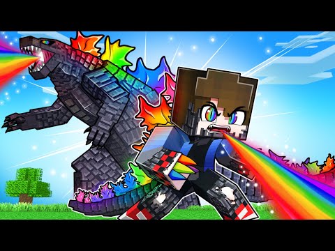 THE RAINBOW GODZILLA BOY in Minecraft