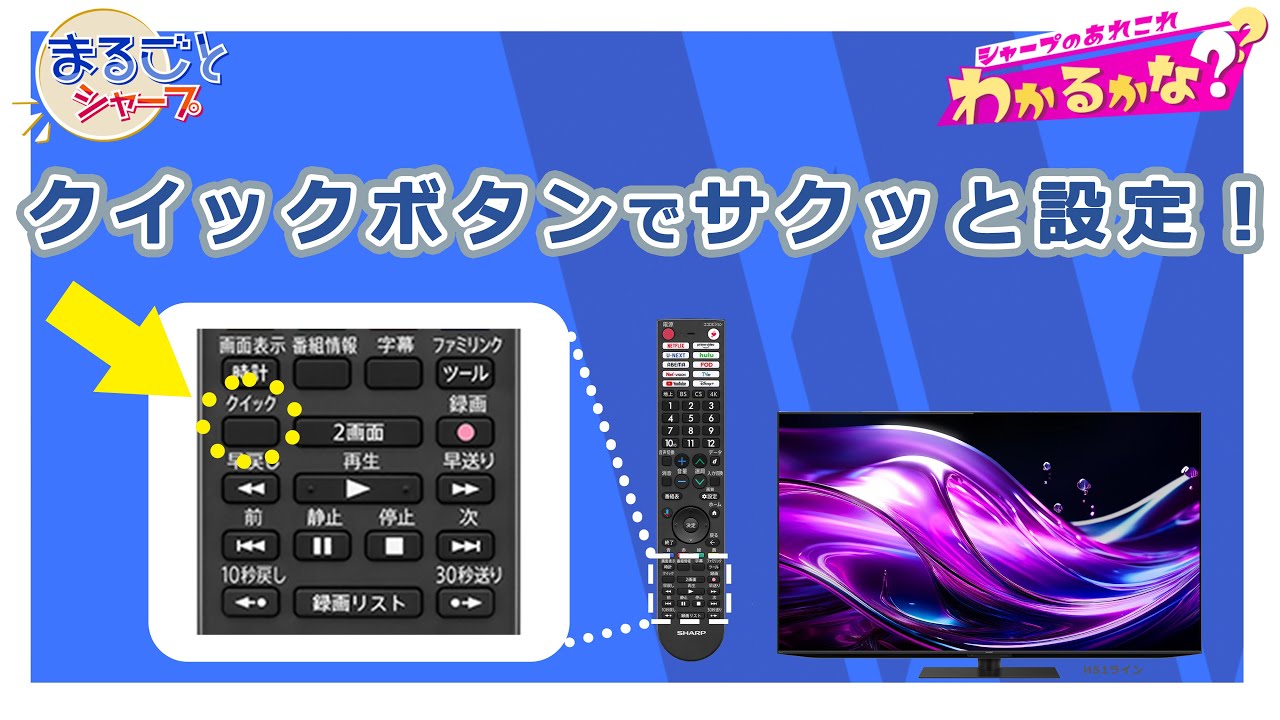 大抜さん、わかるかなシリーズ（AQUOSのクイックボタンって？編）