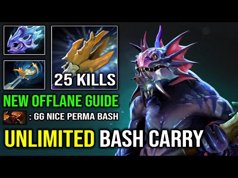 100% UNLIMITED BASH Carry Slardar with Max ATK Speed Echo Sabre + Moon Shard Dota 2