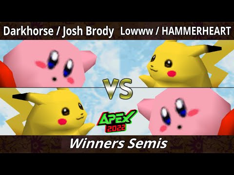 Apex 2022  - Darkhorse & Josh Brody Vs. Lowww & HAMMERHEART - SSB64 Smash Bros Tournament