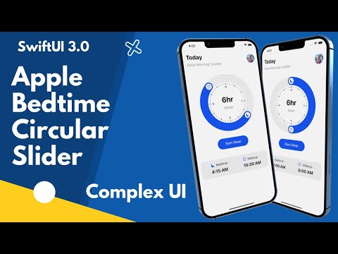 SwiftUI 3.0 Apple Bed Time Circular Slider - Complex UI - Xcode 13 - SwiftUI Tutorials