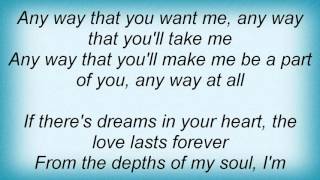 Lita Ford - Any Way That You Want Me Lyrics