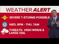 Storms with damaging wind and hail possible Wednesday night in central Ohio