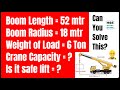 How To Calculate Crane Capacity As Per Load Chart Load Chart Crane Boom Length Boom Radius