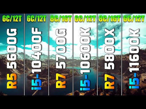 R5 5600G vs i5 10400F vs R7 5700G vs i5 10600K vs R7 5800X vs i5 11600K | PC Gaming Tested