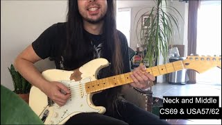 Video thumbnail for Custom Stratocaster Test - Dimarzio Super Distortion DP218, Fender Custom Shop '69, Fender '57/'62 by AmericanDinosaur