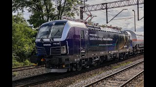 Nowy Vectron dla Olavionu od ELL mija z 7xRP1 okolice Kalisza z Gazówkami 4K