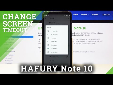 How to Set a Screen Timeout in HAFURY Note 10 – Change Screen Timeout