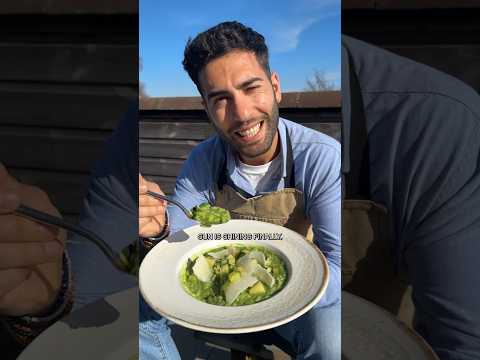 Vibrant Green Spring Primavera Risotto