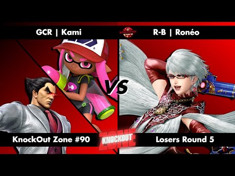 KnockOut Zone #90 - SSBU Losers Round 5 - Kami (Inkling/Kazuya) vs Ronéo (Bayonetta)