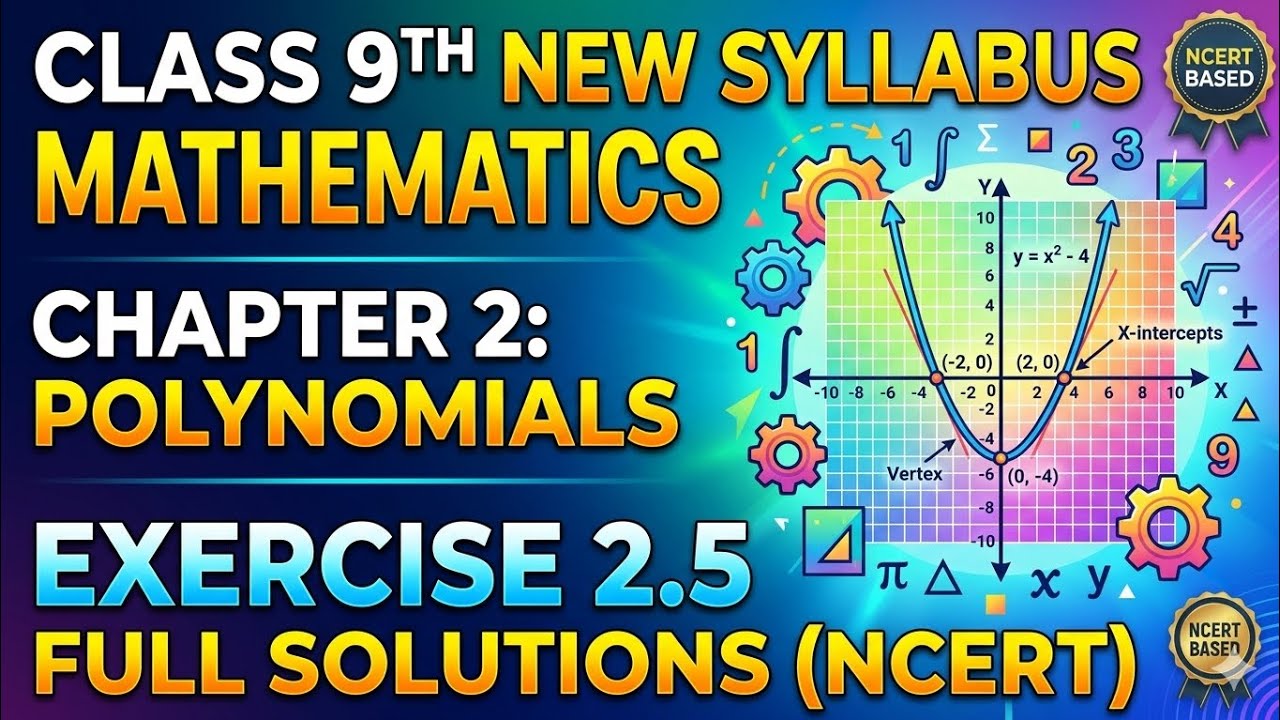 New Syllabus 2026: Class 9th Polynomials Ex 2.5 Complete Guide + Graphical Representation