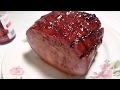 Baked Turkey Ham With Strawberry Glaze