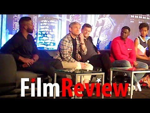 Black Panther Press Conference Martin Freeman aka CIA Agent Ross on not just being a joke character!