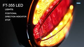 Koncové světlo FT-355 LED 12/24V 3-funkční