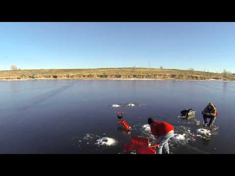 Ice Fishing Douglas Reservoir (An Aerial Perspective)