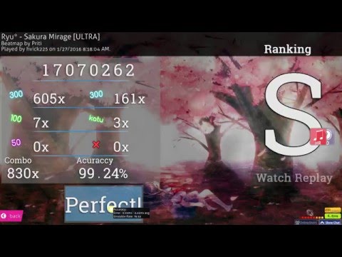 hvick225 | Ryu* - Sakura Mirage [ULTRA] HDHR 99.24% FC - 477pp