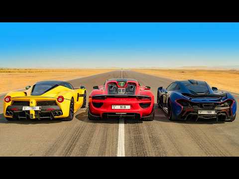 LaFerrari vs Porsche 918 vs McLaren P1: ARRANCONES