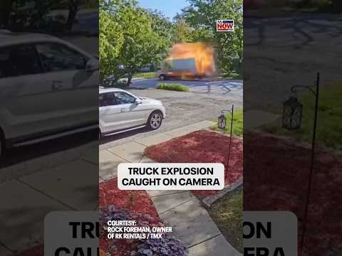 Video | A truck violently explodes on a street in Illinois, the driver was not seriously injured
