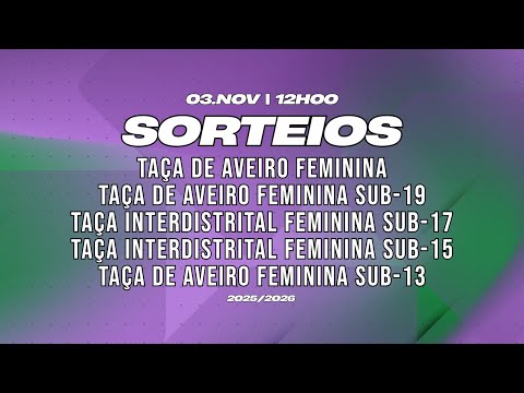 DIRETO: Sorteios das Taças Femininas