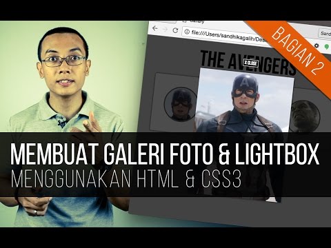 Membuat GALERI FOTO LIGHTBOX dengan HTML CSS3 Bagian 2