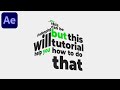 Typography Motion Graphics Animation In After Effects After Effects Tutorial Kinetic Typography
