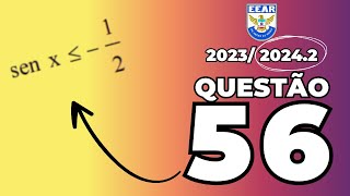 ✈CORREÇÃO EEAR 2023-2024 MATEMÁTICA (CFS 2) | INEQUAÇÃO TRIGONOMÉTRICA