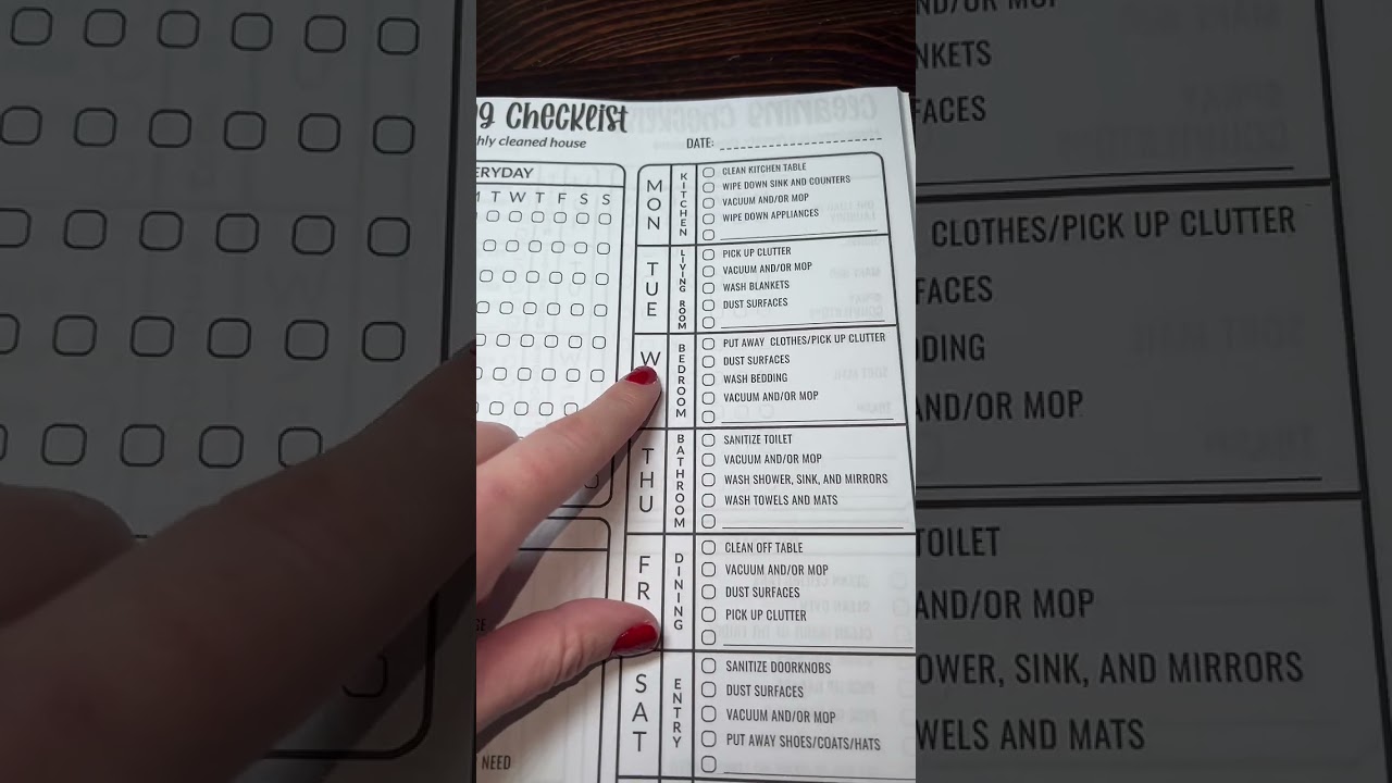 Simplify your cleaning routine with a daily, weekly, and monthly planner to keep your home spotless!