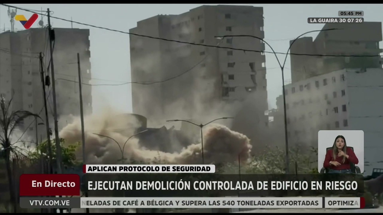 Diosdado Cabello sobre demolición con explosivos de edificio afectado por terremoto en La Guaira