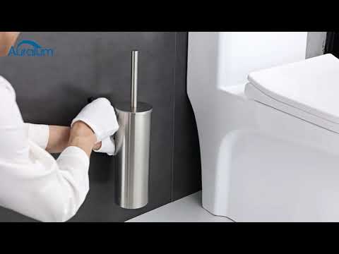 Auralum® Porte Brosse Toilette Support Mural en Nickel Brossé Balai pour Toilette  WC - Cdiscount Bricolage