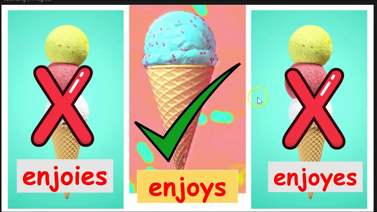 Plurals, 'y' endings. Adding 'ies'.