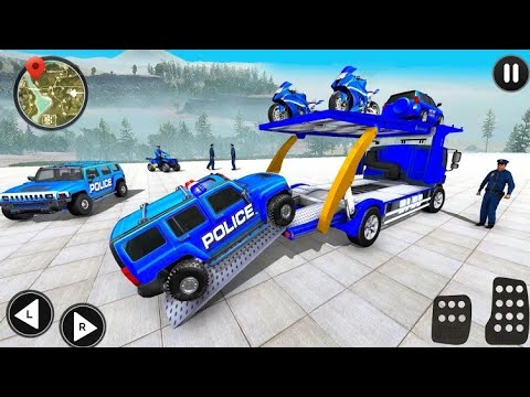 US Police ATV Quad Bike Transport Cargo Plane Game - Android GamePlay #23