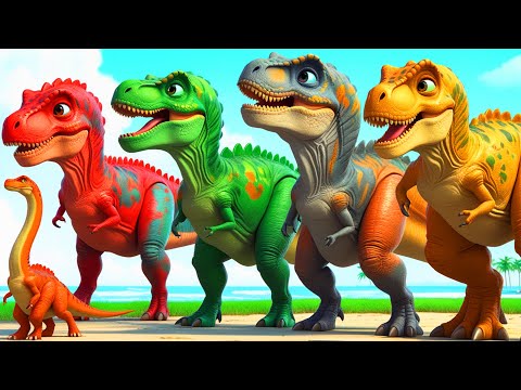 All Dinosaurs T-Rex vs Distortus Rex - Dinosaur Indominus Rex Battle in Jurassic World Evolution 3