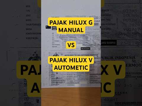 BERAPA PAJAK HILUX DAN SELISIH ANTARA TIPE NYA ⁉️ #hilux #pajakdaerah #pajakmobil