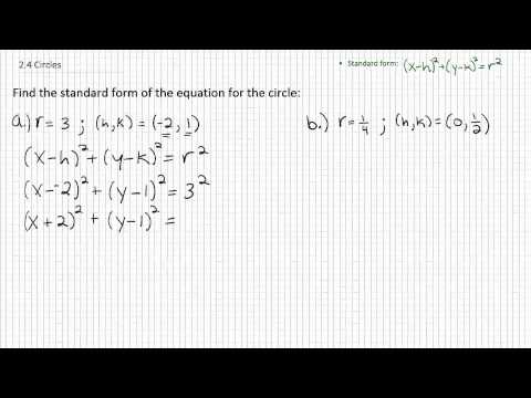  Circles, Standard Form p2