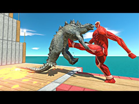 Colossal Titan Kicks Kaiju Monster - Animal Revolt Battle Simulator