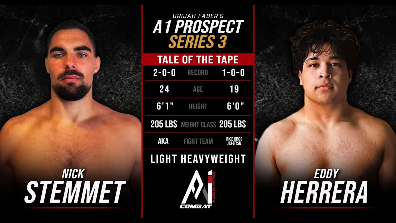  Nick Stemmet vs Eddy Herrera | Amateur Light Heavyweight Bout | A1 Combat Prospect Series 3