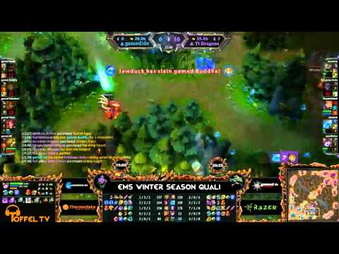 LoL EMS Winter Season 2012 Quali #1 GAMED!DE vs. Tt Dragons