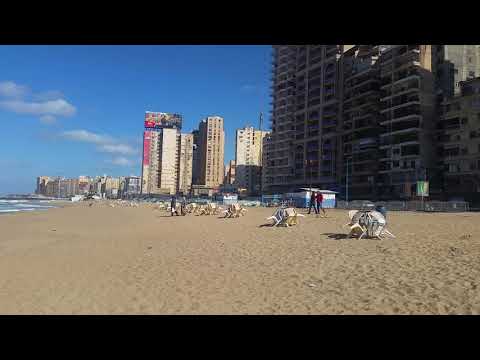 360 of beach at Sidi Bishr, Alexandria, Egypt in Jan 2017