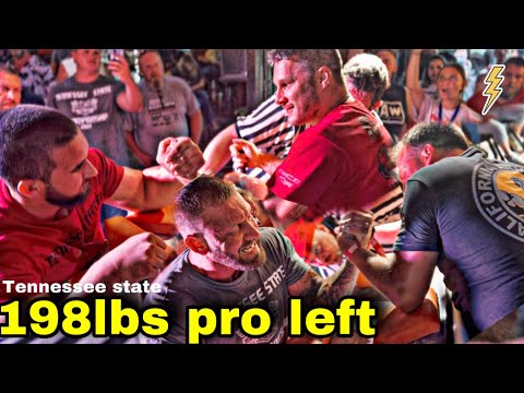 198lbs Pro Left hand -2022 Tennessee State Armwrestling Championship (Russell, artem, morris, Owens)
