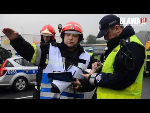 Ćwiczenia ratownicze na autostradzie A4 [26.09.2013 Oleśnica Mała]