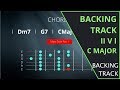 Guitar Backing Track - II V I - 2 5 1 in C Major (98BPM)