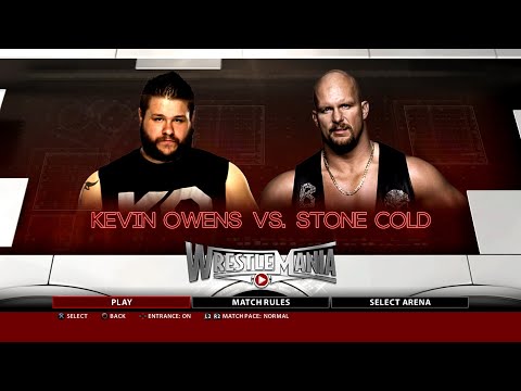 WWE 2K16 PS3 - Kevin Owens VS Stone Cold Steve Austin [2K][mClassic]