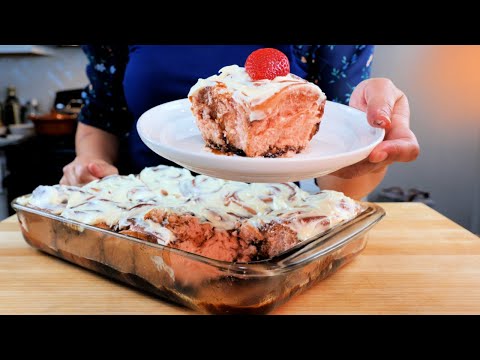 How to make FAMOUS strawberries and cream cinnamon rolls | Views on the road cinnamon rolls