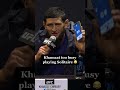 Khamzat Chimaev was too busy to answer the question ? | #UFC273 #shorts